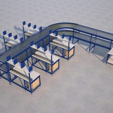 Packing Line Layout Render