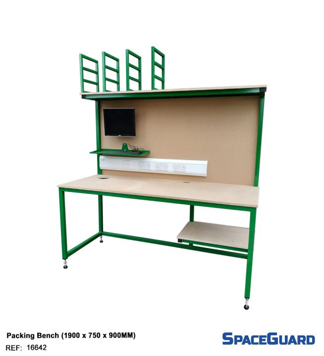 packing bench with monitor