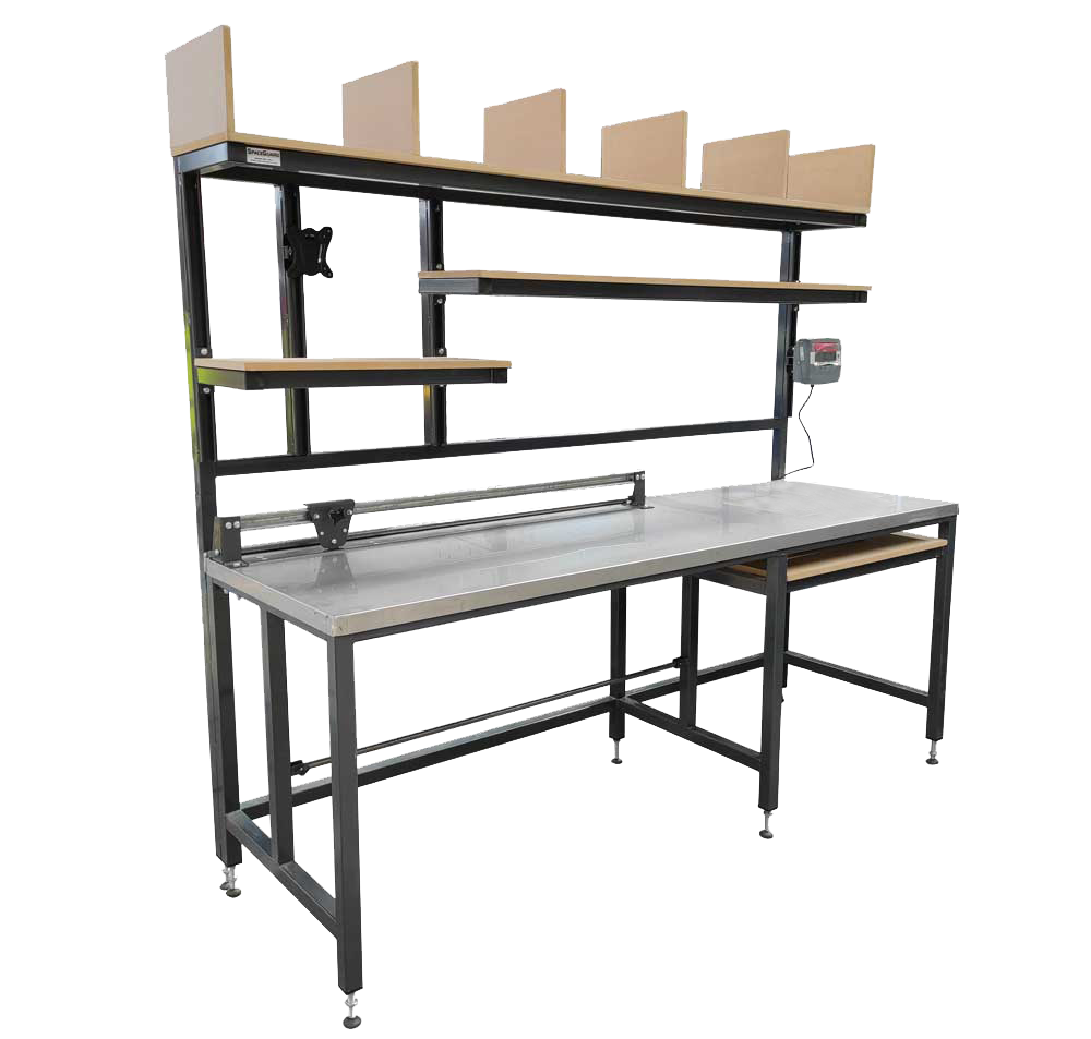 steel bespoke packing table