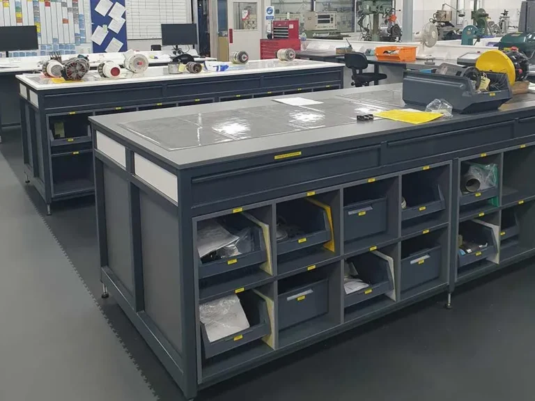 Spaceguard welded steel workshop benches